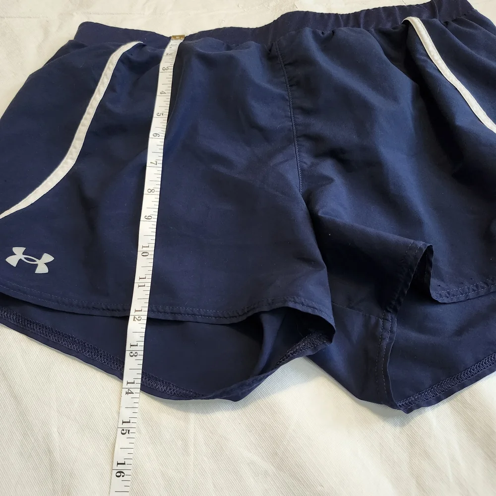 Under Armour Women's Navy Blue Athletic Shorts - Picture 4 of 8